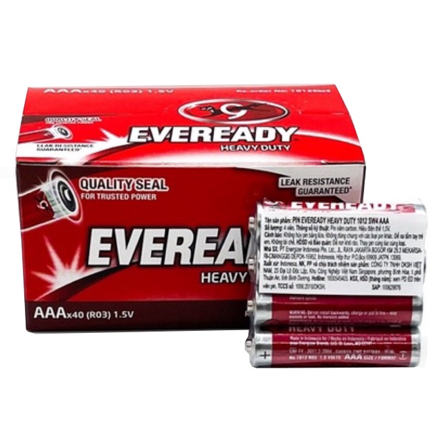 [NHẬP KHẨU CHÍNH HÃNG] Hộp Pin AAA 1,5V EVEREADY 3A Siêu Bền dùng cho remote