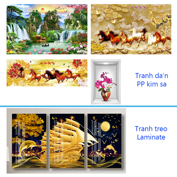 Combo 4 tranh VTC Trang trí tường CB4-131220