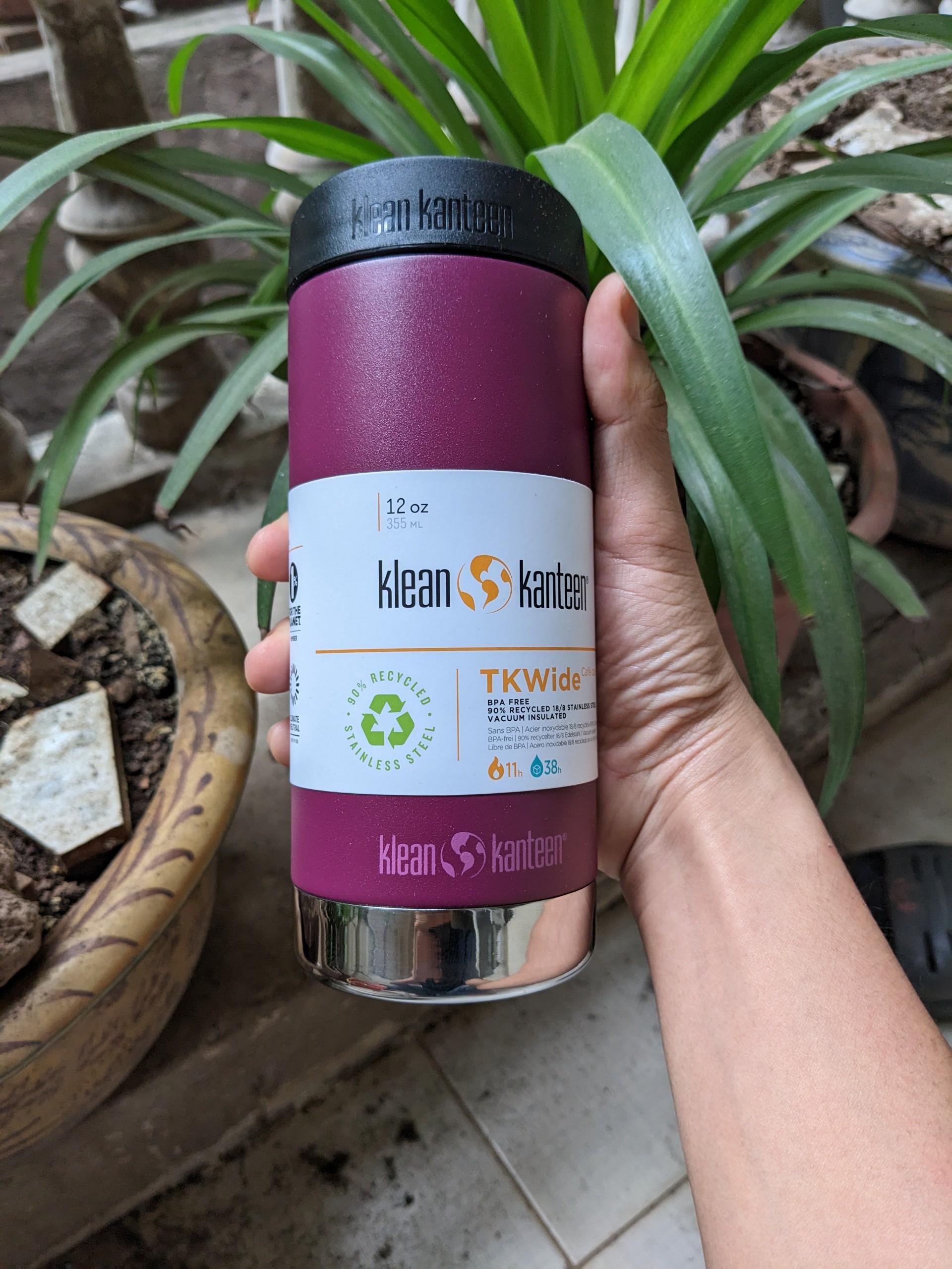 Bình Giữ Nhiệt Klean Kanteen Insulated TKWide with Café Cap Lazada.vn