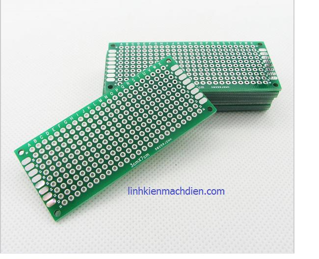 [HCM]PCB Đục Lỗ 2 Mặt 3 X 7 Cm (Loại Tốt)