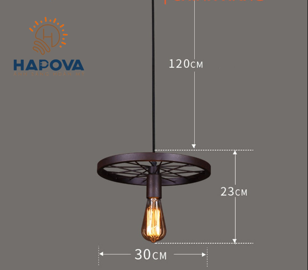 Đèn thả trần bánh xe HAPOVA RISTE 7089/1