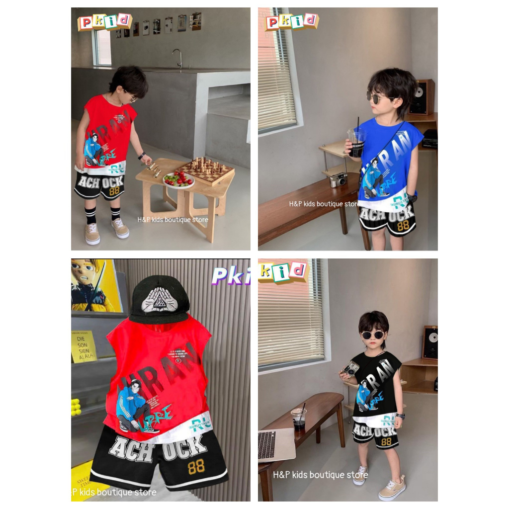 BỘ COTTON BÉ TRAI SIZE 18-30KG(88)