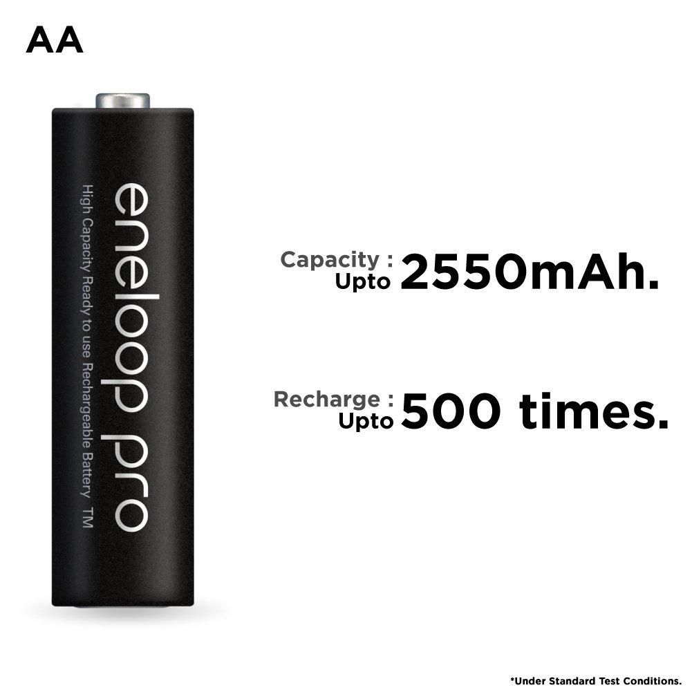 Vỉ 4 pin sạc AA Panasonic Eneloop PRO 2550mAh - phiên bản nội địa (Đen) Nhất Tín Computer