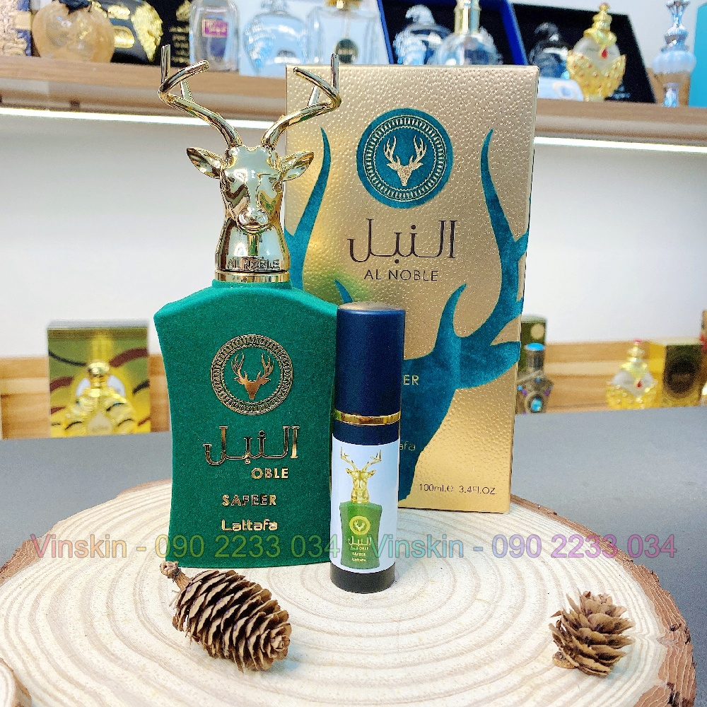 Nước hoa unisex Al Noble Safeer (xanh lá ) - 10ml chuẩn chính hãng