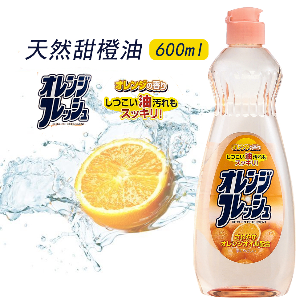 Nước rửa chén hương Cam Rocket Nhật Bản 600ml có thể dùng để rửa hoa quả, mềm mại với da tay
