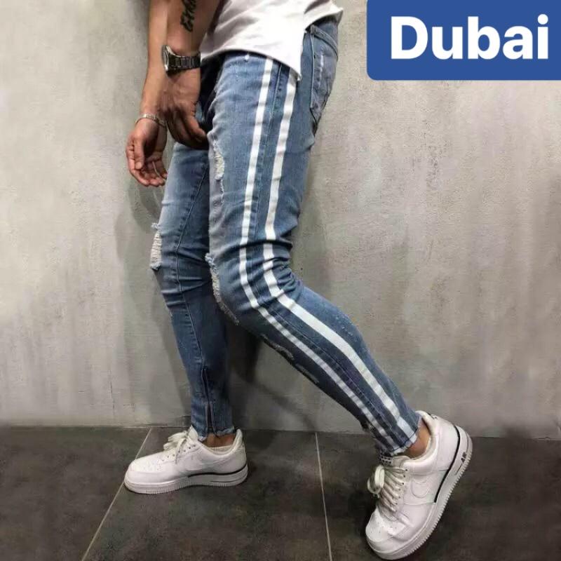 QUẦN BAGGY JEAN NAM CHẤT BÒ XANH BIỂN WASH 2 SỌC THOÁNG MÁT, CO GIÃN NHẸ HOT NHẤT BD-10 CAO CẤP - DUBAI FASHION