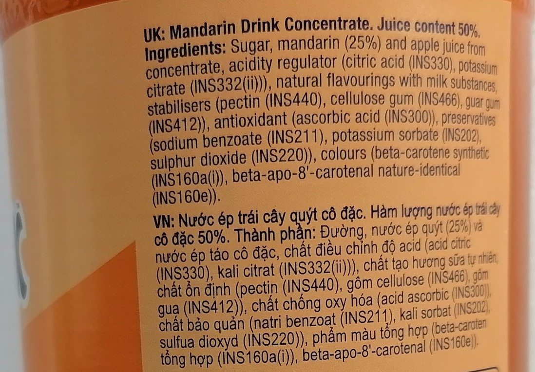 [Chai 800ml – QUÝT] NƯỚC ÉP TRÁI CÂY CÔ ĐẶC [Malaysia] SUNQUICK Mandarin Fruity and Refreshing (halal)