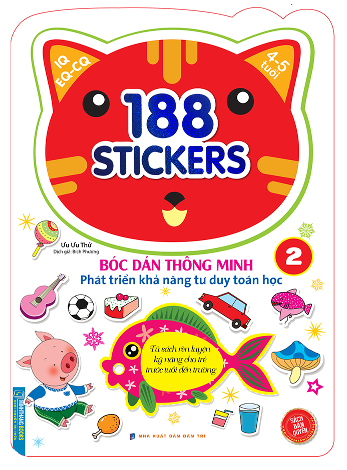 188 sticker (quyển 2)-Bóc dán hình thông minh phát triển khả năng tư duy toán học IQ EQ CQ (4-5 tuổi)