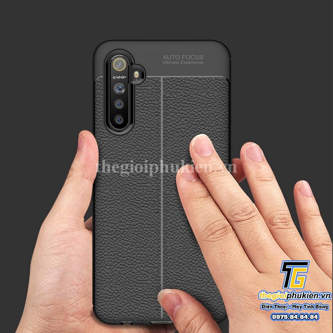 Ốp lưng OPPO Realme XT silicon giả da, chống sốc Auto Focus