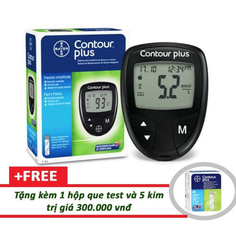 Máy đo đường huyết ContourPlus Đức +Tặng 25 QUE+ Tặng 50 Kim