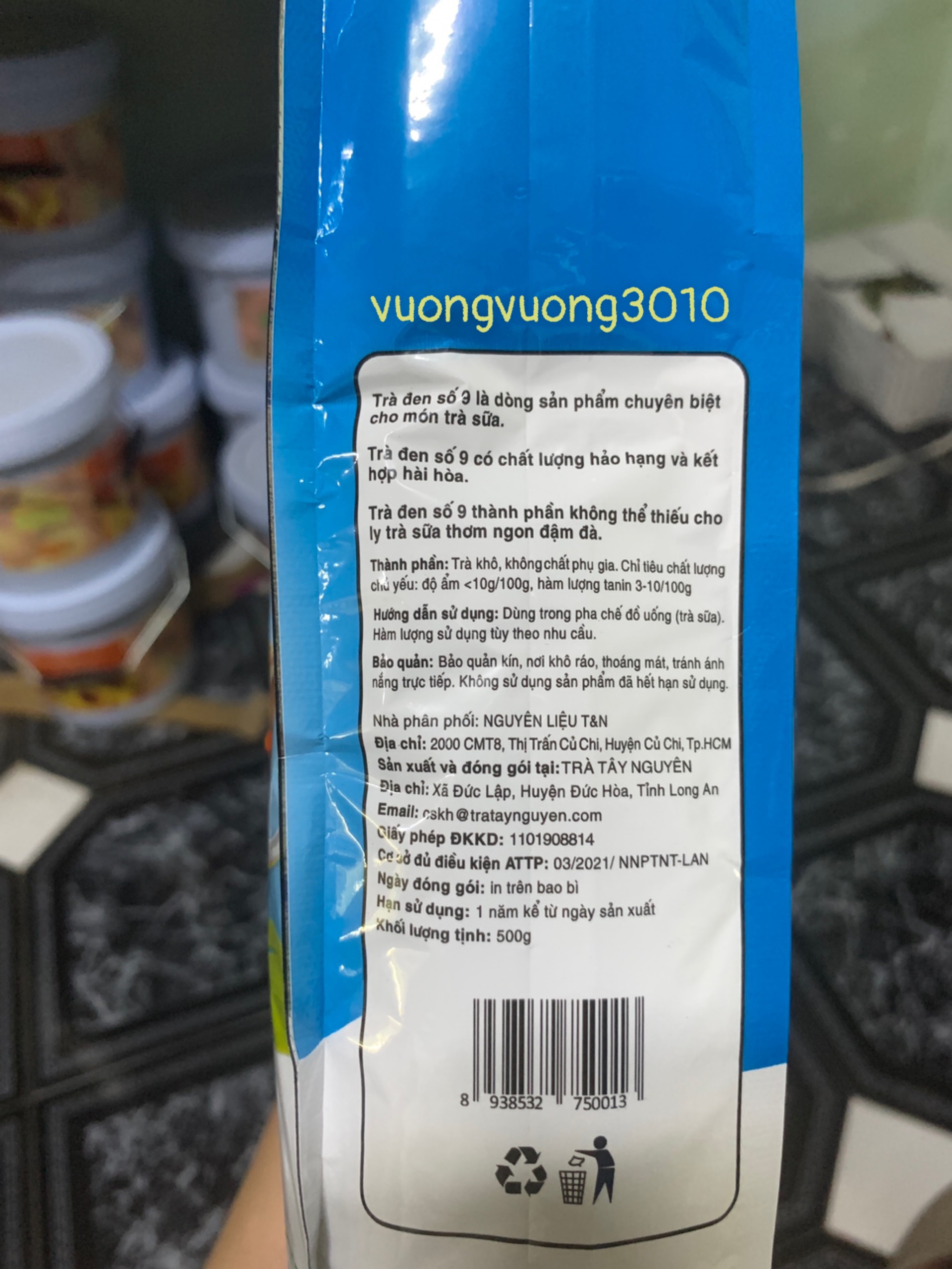 Trà đen số 9 Hoa Trân tem trơn 500gr