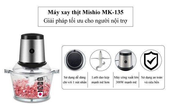 [HCM]Máy xay thịt đa năng Mishio