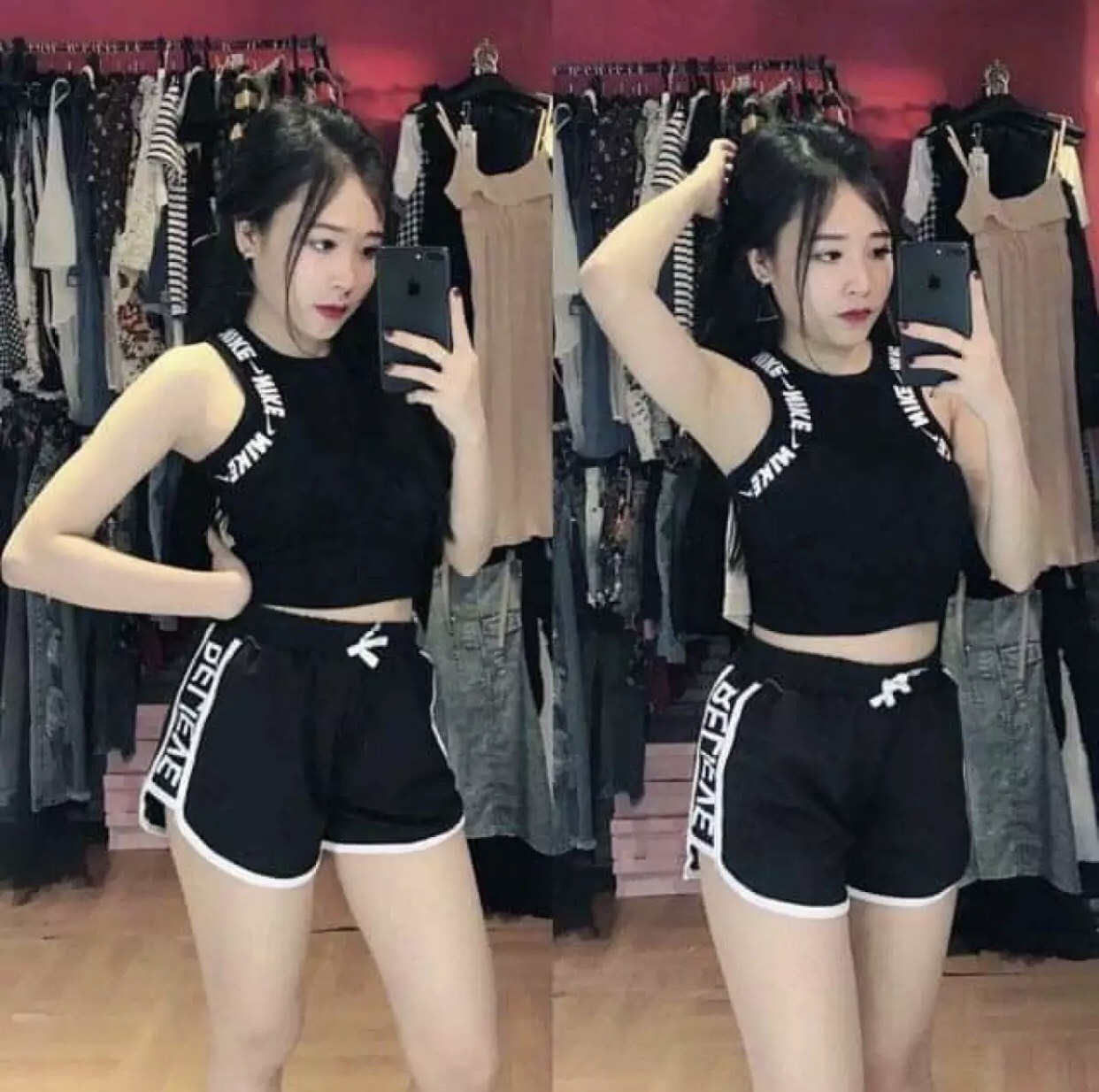 quần short nữ chất thun COTTON mềm mịn co giản