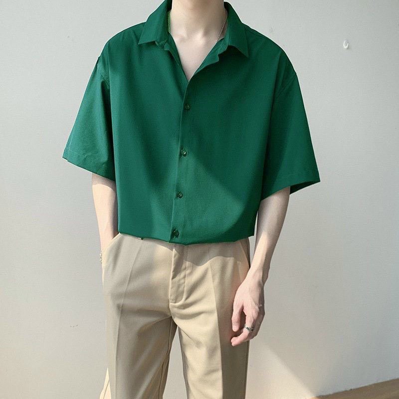 Áo sơ mi nam nữ unisex lyihome đi học đi chơi đi làm, áo sơ mi học sinh, công sở