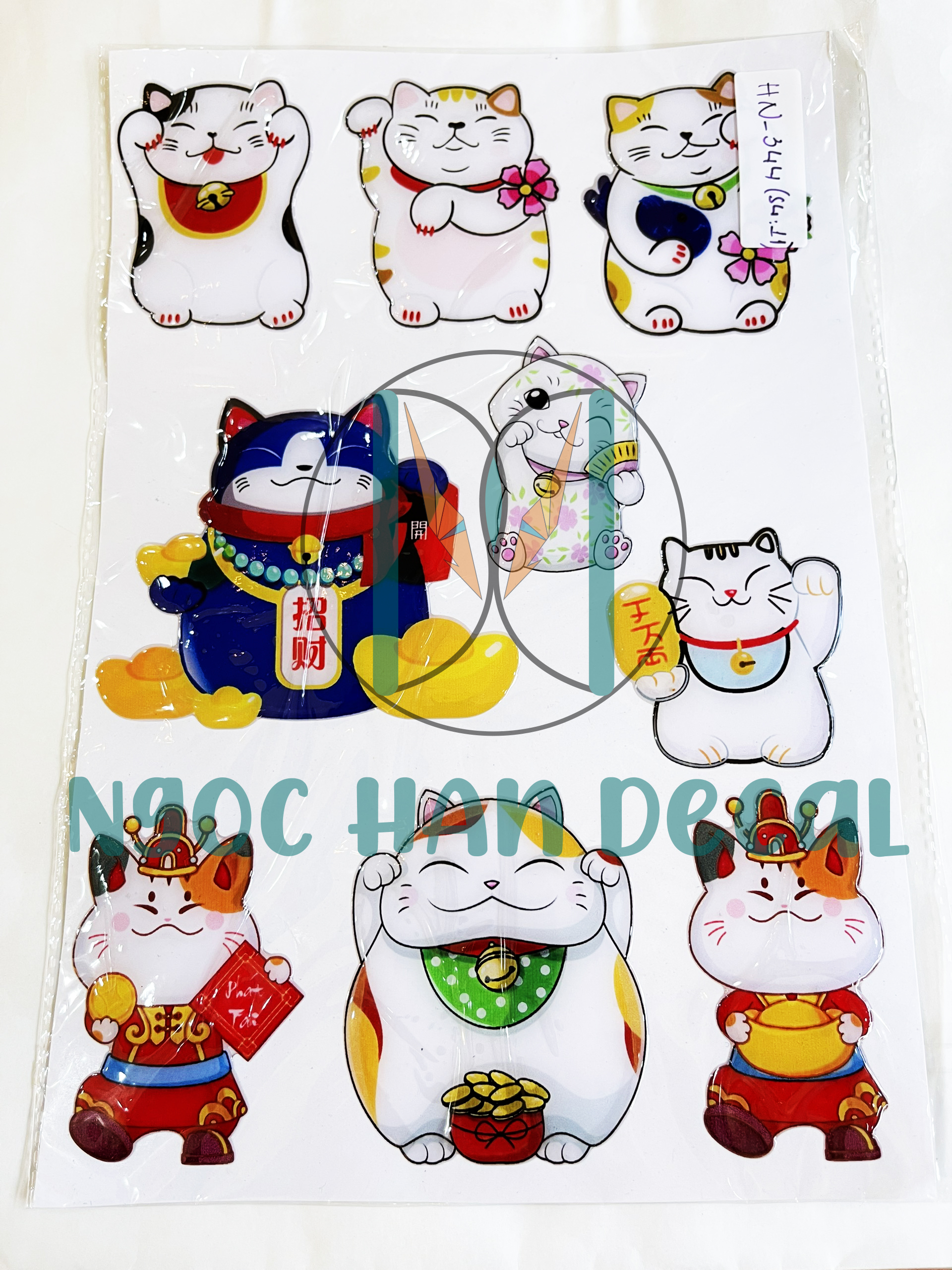 Tem Nổi Mèo Thần Tài Siêu Đẹp