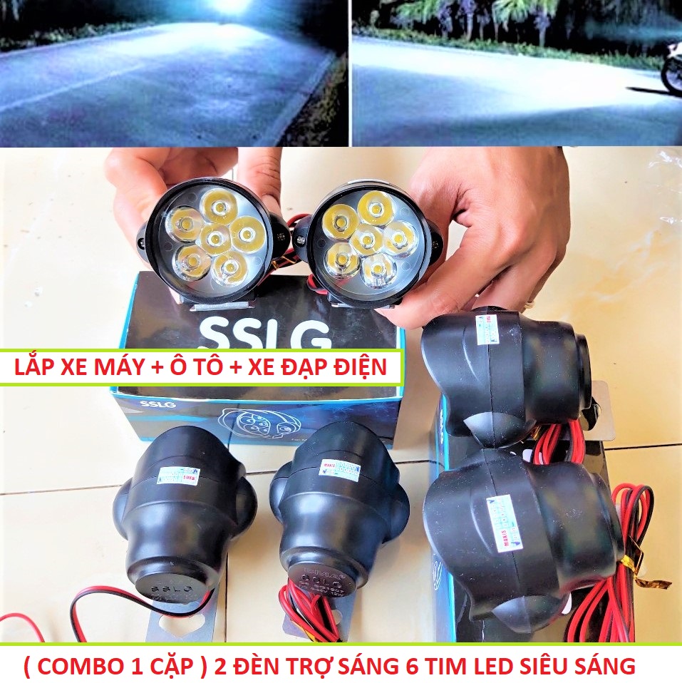ĐÈN TRỢ SÁNG L6 MINI ( COMBO 2 ĐÈN ) SIÊU SÁNG CHO CÁC LOẠI XE , ĐÈN TRỢ SÁNG XE MÁY , ĐỒ CHƠI XE MÁY , PHỤ KIỆN XE MÁY