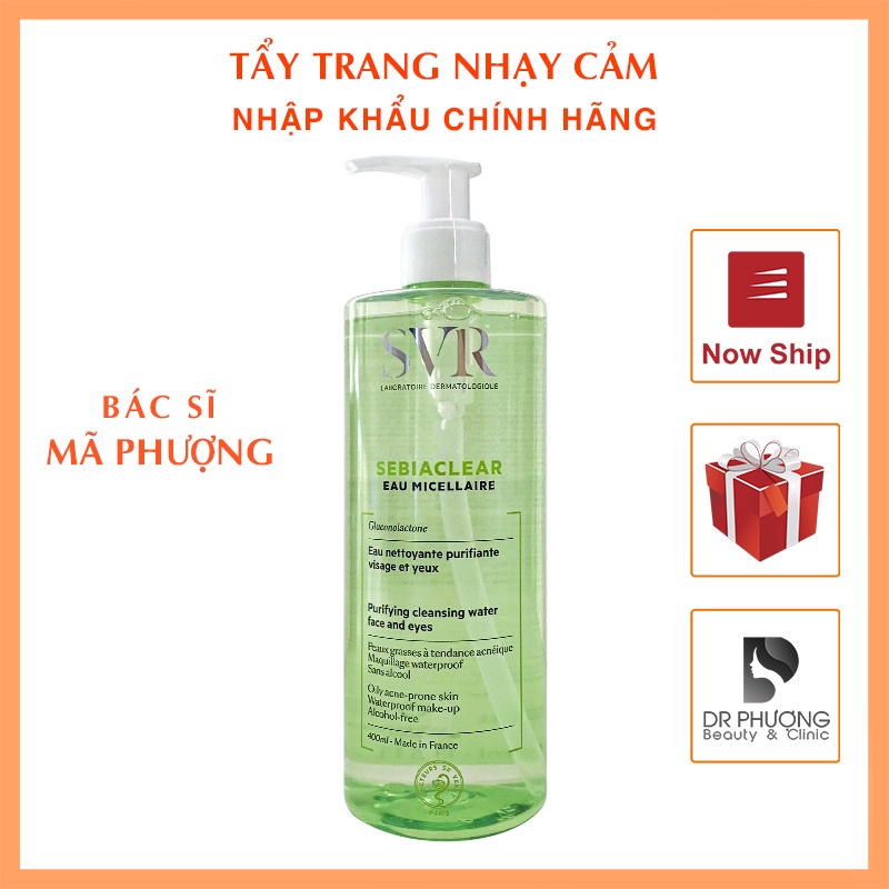 Tẩy trang da dầu mụn SVR Sebiaclear Eau Micellaire
