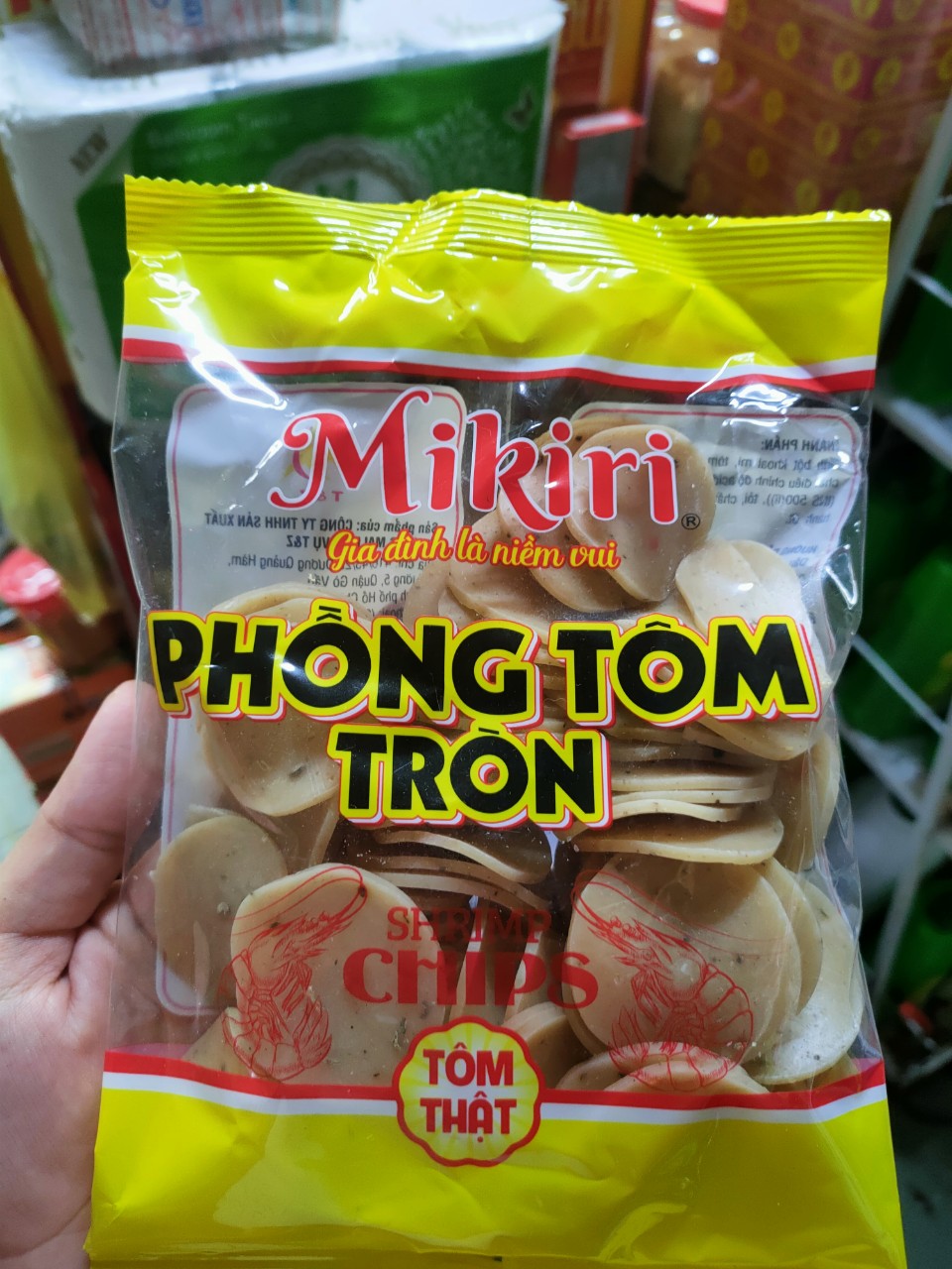 Bánh phồng tôm tròn mikiri 200g -có tôm thật