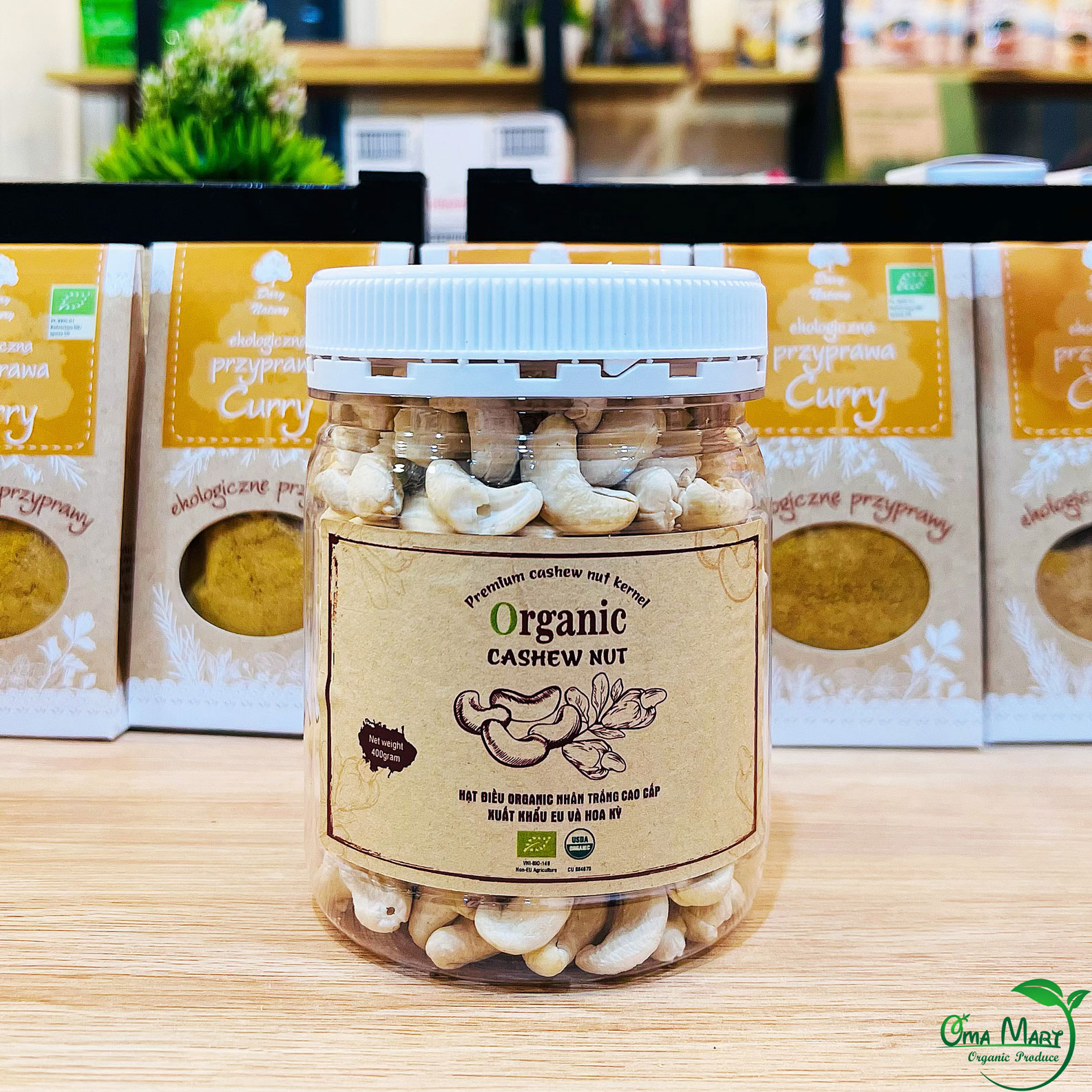 Vietnamese organic white synthetic cashew (250g, 500g and 1kg)