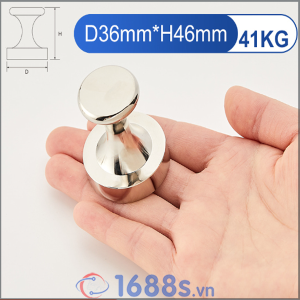 Nam châm núm inox đính bảng - 1688s.vn