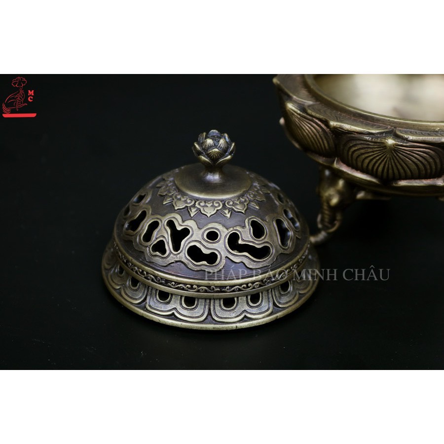 [PBMC] Lư xông đỉnh sen đồng