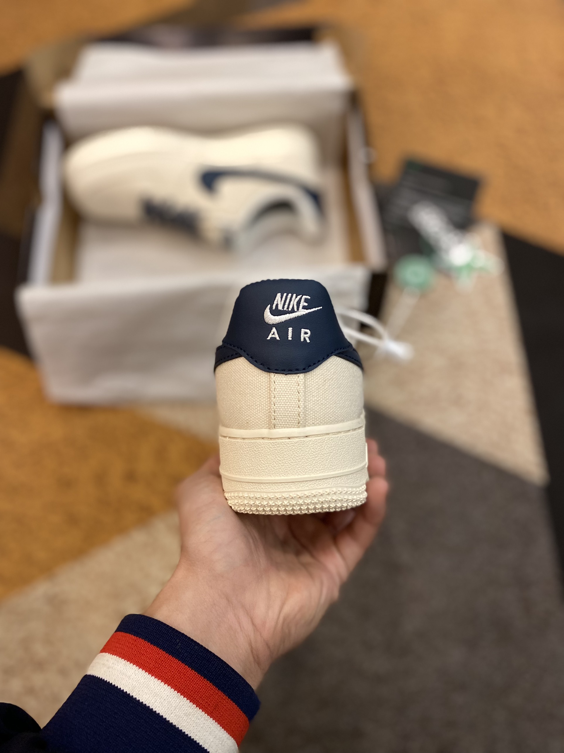 [MyGsneaker] Giày AF1 logo navy bản tiêu chuẩn
