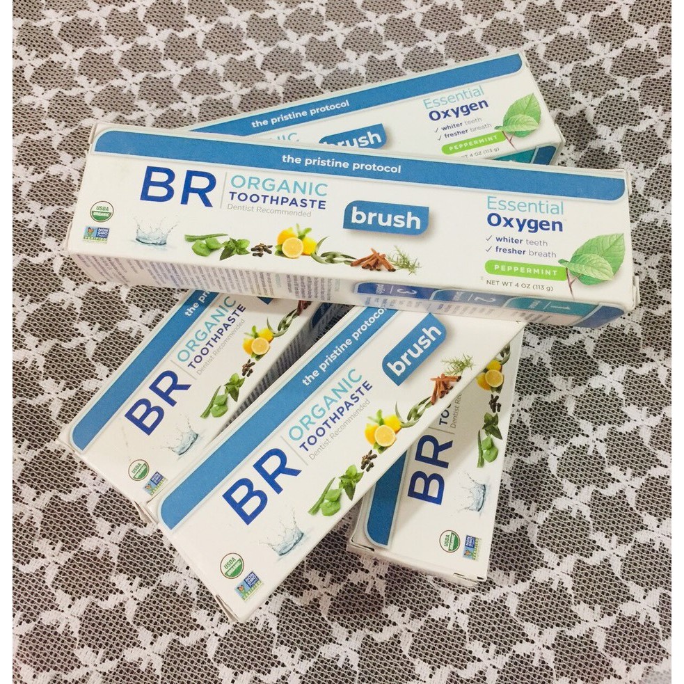 (HÀNG CHUẨN)Kem đánh răng hữu cơ Essential Oxygen BR Toothpaste