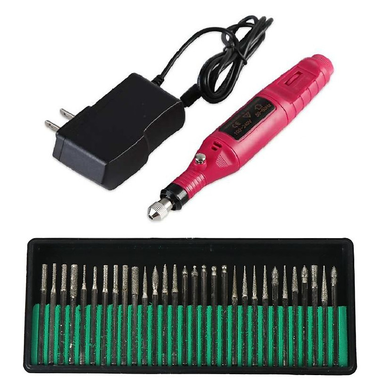 Combo máy mài khắc mini và bộ 30 mũi khắc 2.35mm