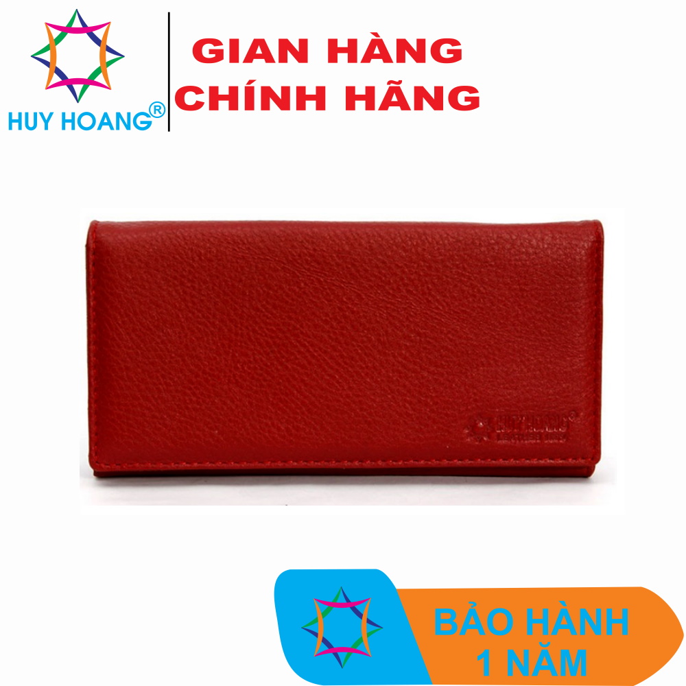Ví nữ da thật cao cấp 3 gấp màu đỏ HQ3113