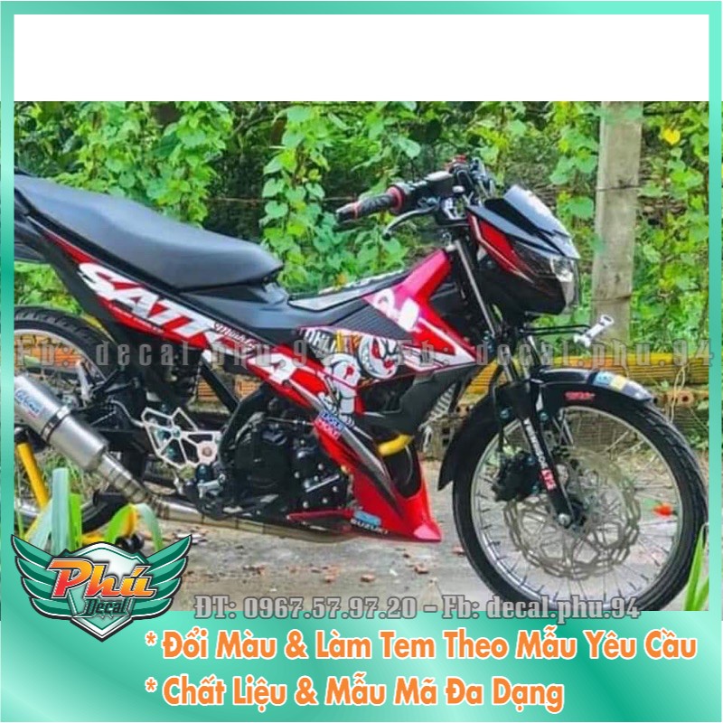 Tem rời Satria Thỏ Ohlin đỏ trắng
