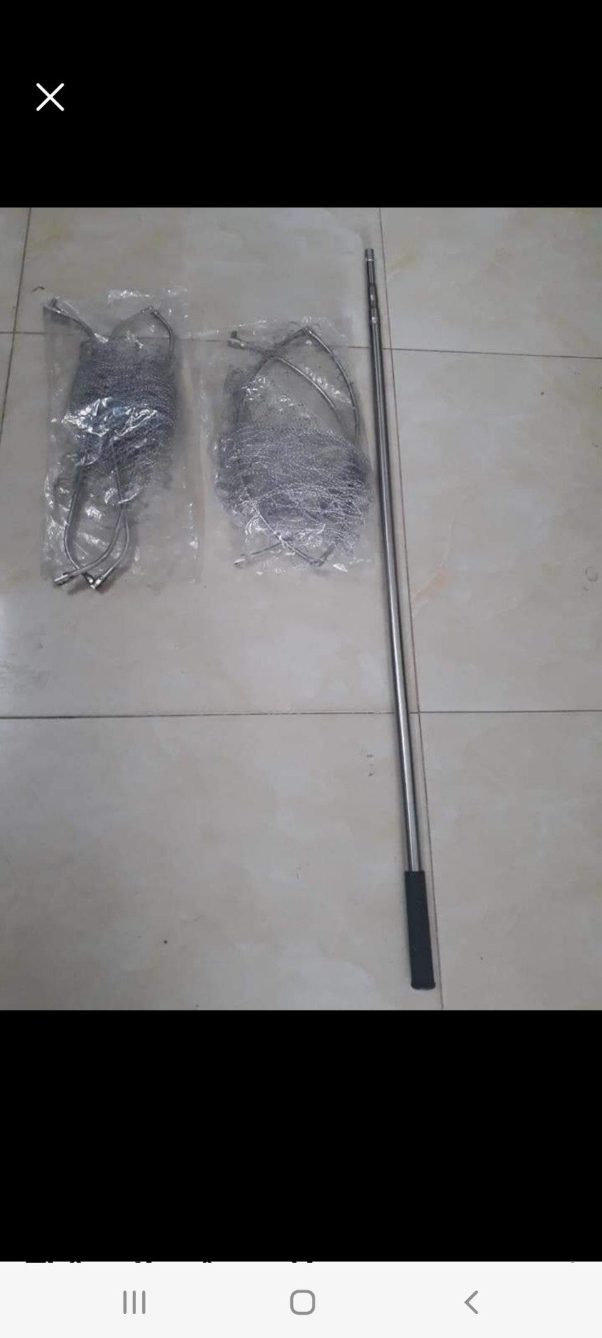 Vợt xúc cá inox dài 1m7 đến 3m