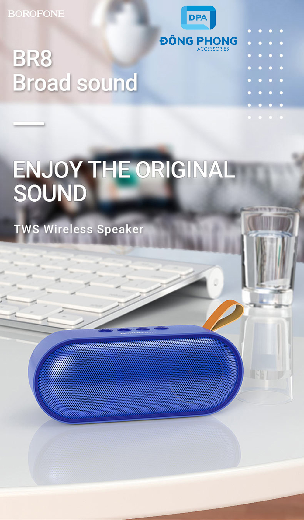 Loa Bluetooth Mini Borofone BR8 Chính Hãng V5.0 True Wireless Stereo