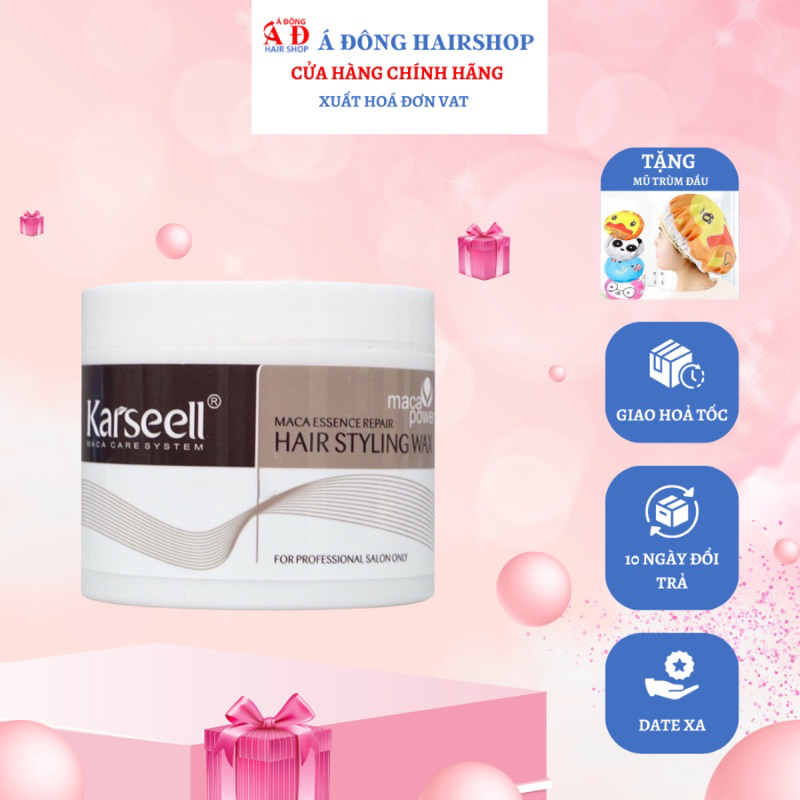 Sáp vuốt tóc nam tạo kiểu cứng karseell maca essence hair styling wax 100ml