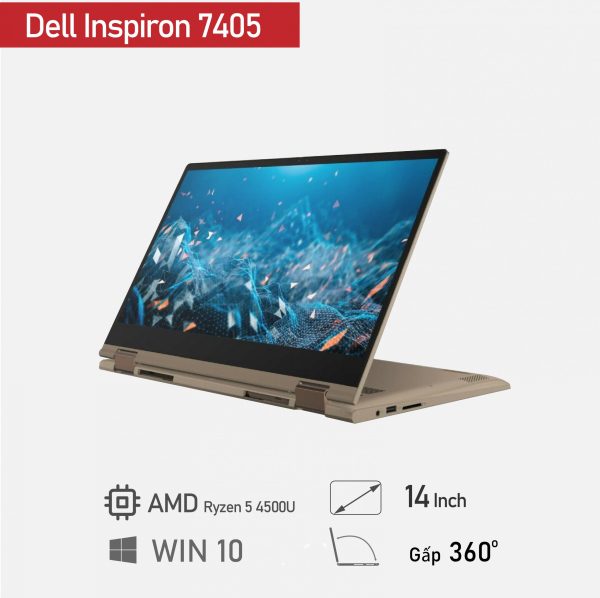 Bảng giá [Mới 100%] Dell Inspiron 7405 2-in-1 (Ryzen R5-4500U, RAM 8G, SSD NVMe 256G, VGA AMD Vega 6, màn 14″ Full HD IPS) Phong Vũ