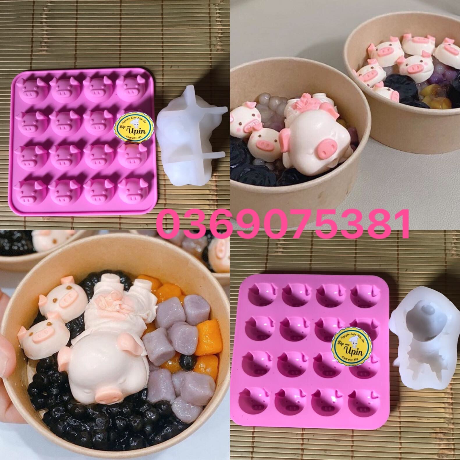 Conbo khuôn heo và mặt heo silicon