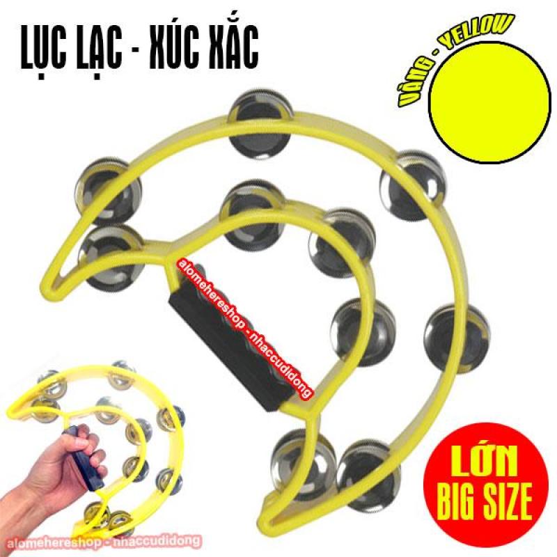 Lục lạc xúc xắc gõ bo loại lớn cầm tay big size màu trắng