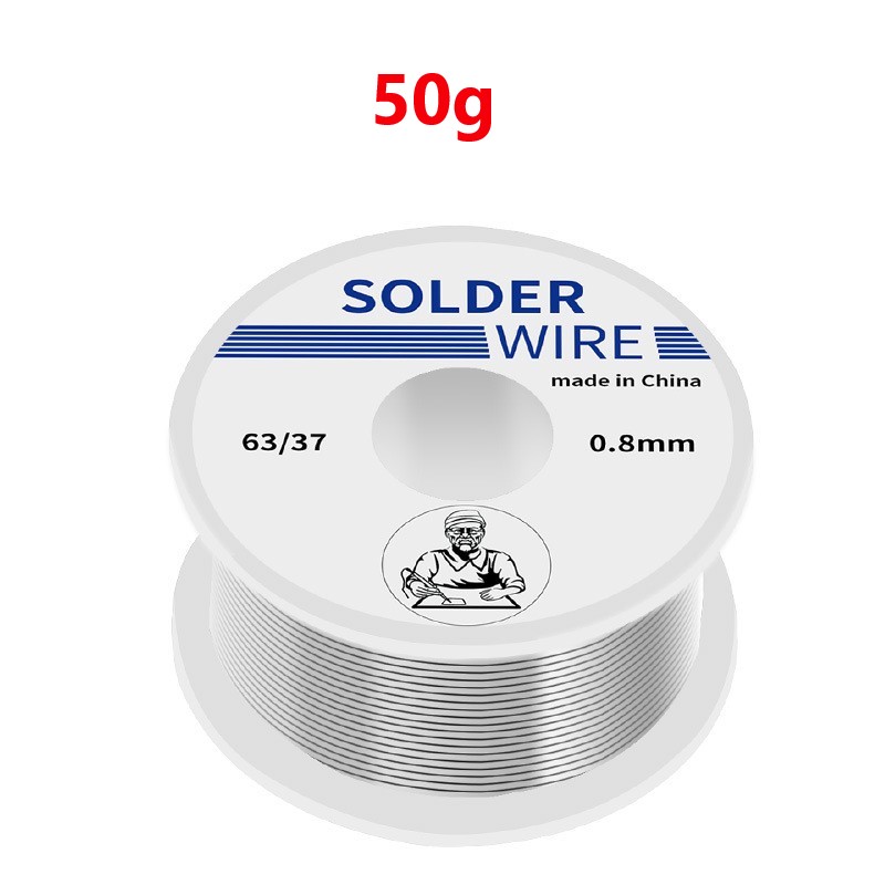 Cuộn thiếc hàn solder wire 63% lõi 0.8mm 50g, 100g