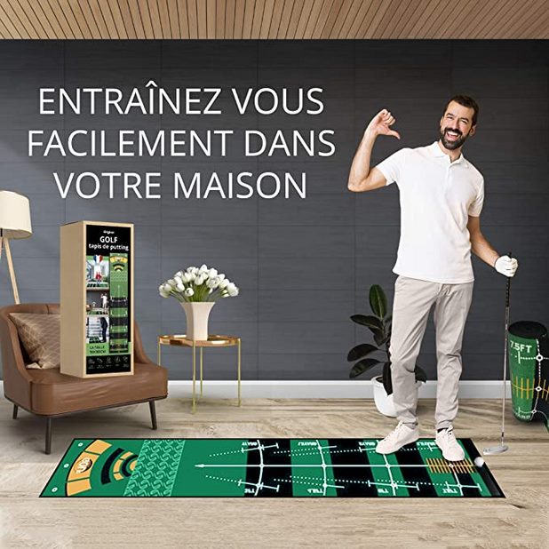NEW 2022 - Golf Training Pads - Putting Green Mat/ Indoor Swing Hitting Practicing, Washable Carpet