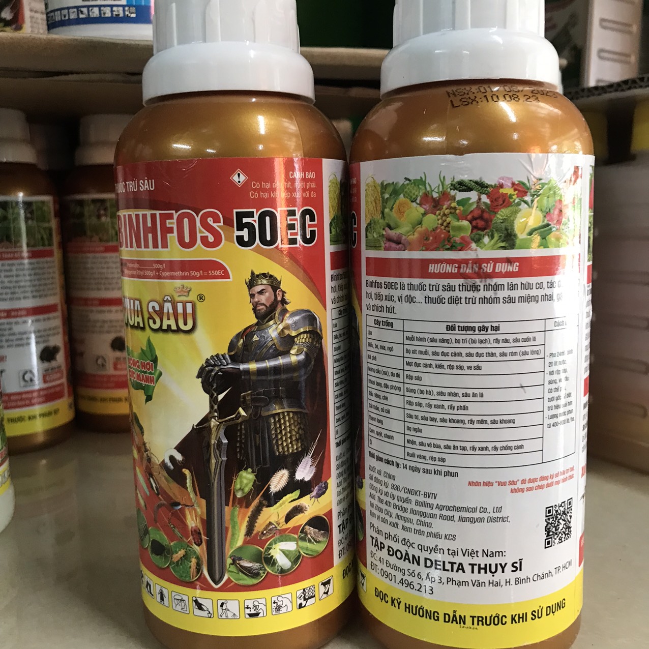 (Random Delivery) Binhfos 50Ec (Golden Bottle King of Worms) - 450ml - Delta Switzerland