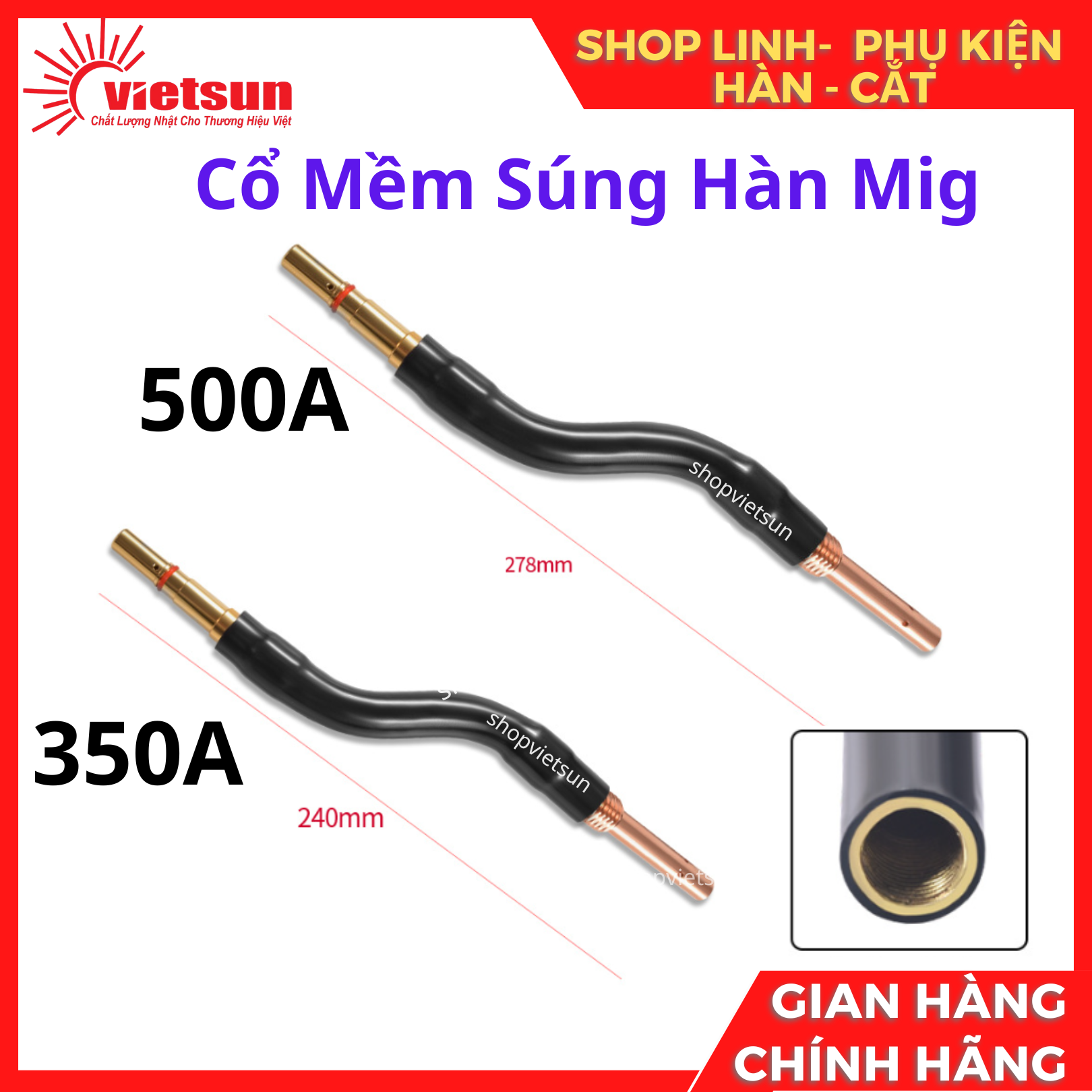 Cổ Mềm Súng Hàn Mig 350A 500a