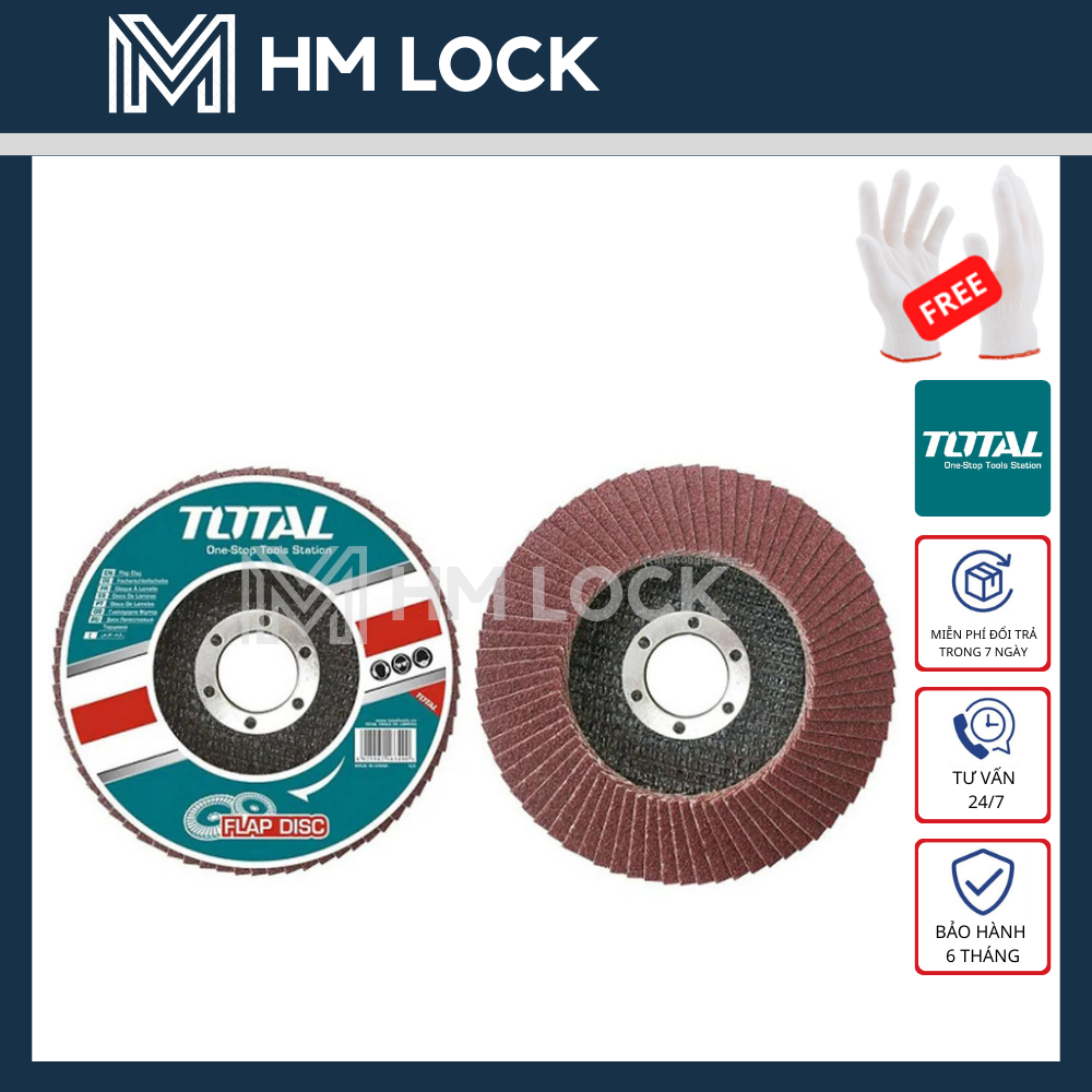 Nhám xếp 100mm total p40, p60, p80, p100, p120 - hàng chính hãng - hm lock