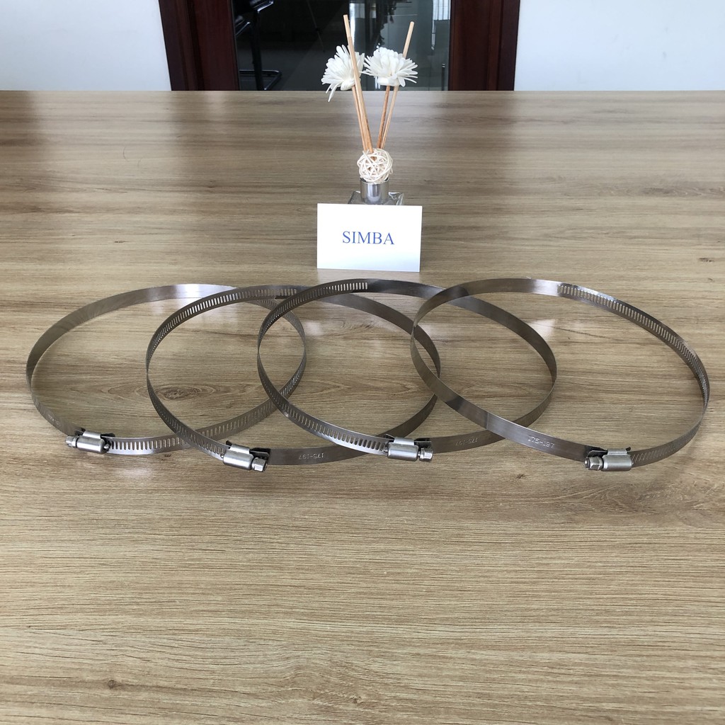 1 bộ đai siết inox 304 đường kính 150-200mm, dùng siết đai odf treo trụ điện hàng cao cấp