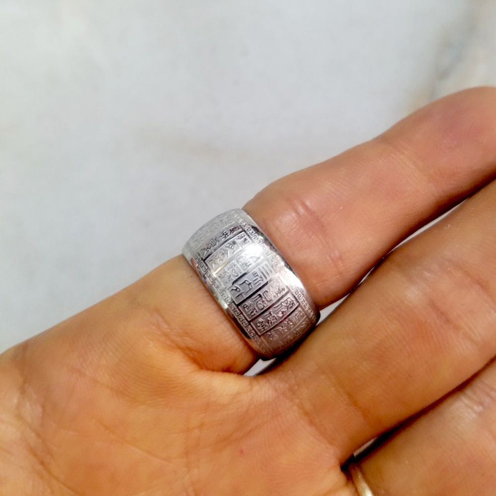 [HCM]Nhẫn bạc khắc Bát Nhã Tâm Kinh