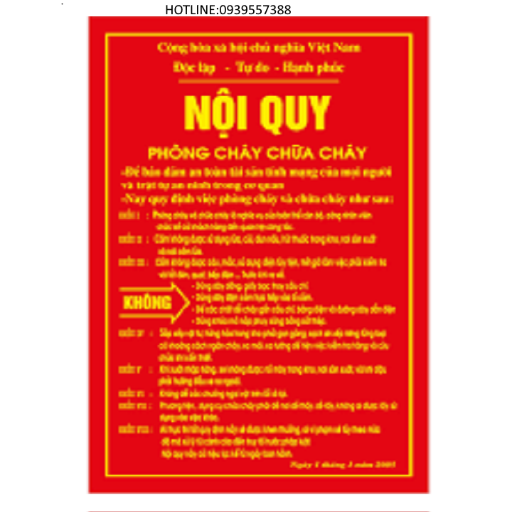Bộ nội quy, tiêu lệnh  PCCC,, thiết bị pccc
