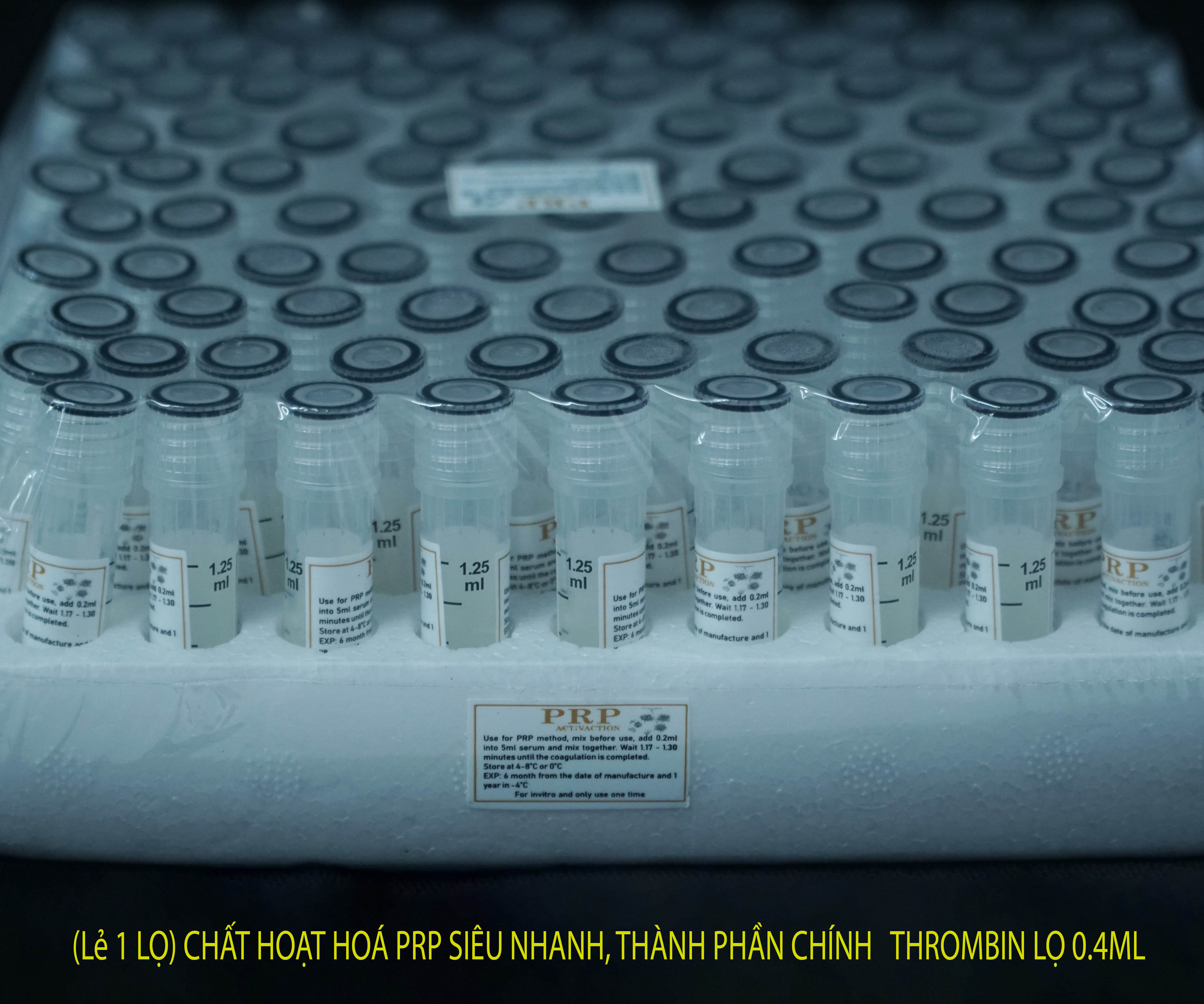 (Lẻ 1 LỌ) CHẤT HOẠT HOÁ PRP SIÊU NHANH, THÀNH PHẦN CHÍNH   THROMBIN LỌ 0.4ML