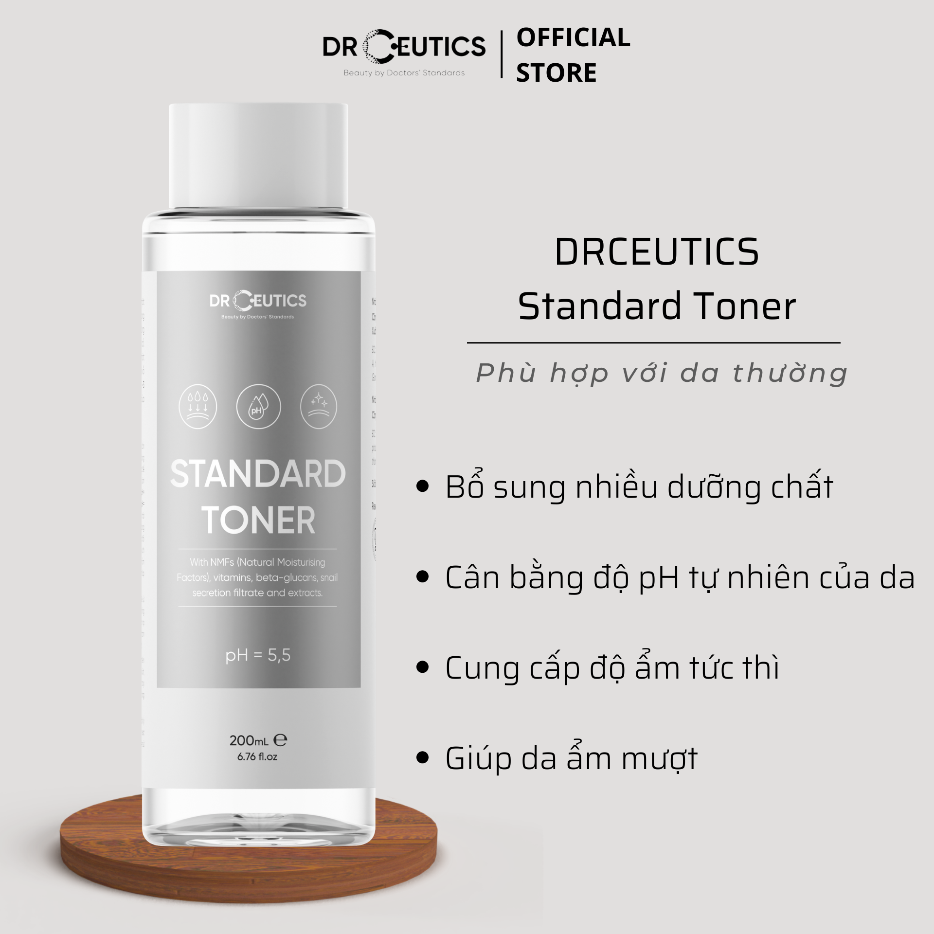 DRCEUTICS Basic Toner Và Standard Toner Cấp Ẩm Cho Da (200ml)