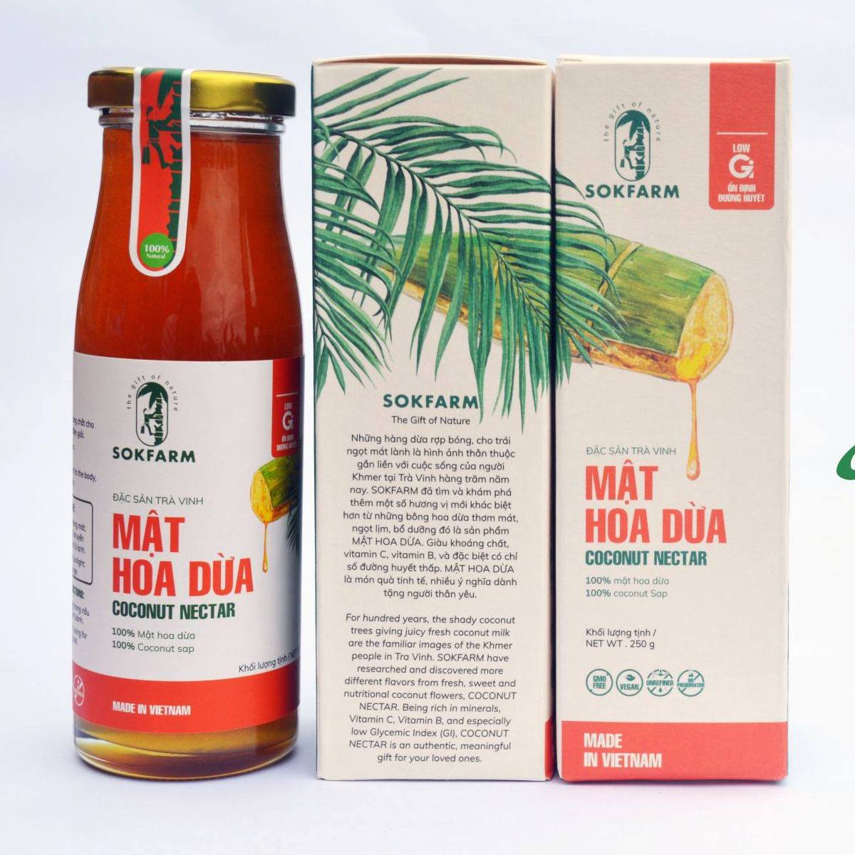 MẬT HOA DỪA - SOKFRAM- 250ml - ĐẶC SẢN TRÀ VINH