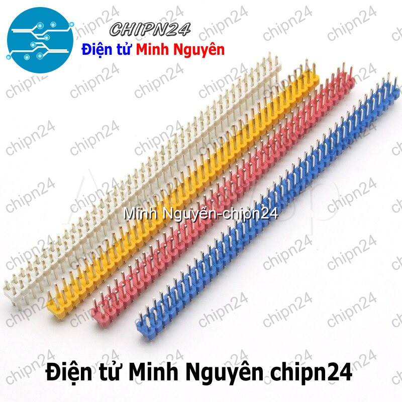 [2 cây] (H55) Header Hàng rào Đực Đôi Thẳng 2.54MM 2x40p (Đen/Đỏ/Vàng/Xanh Lá/Dương/Trắng) - [Chọn Loại] - HHH.00080
