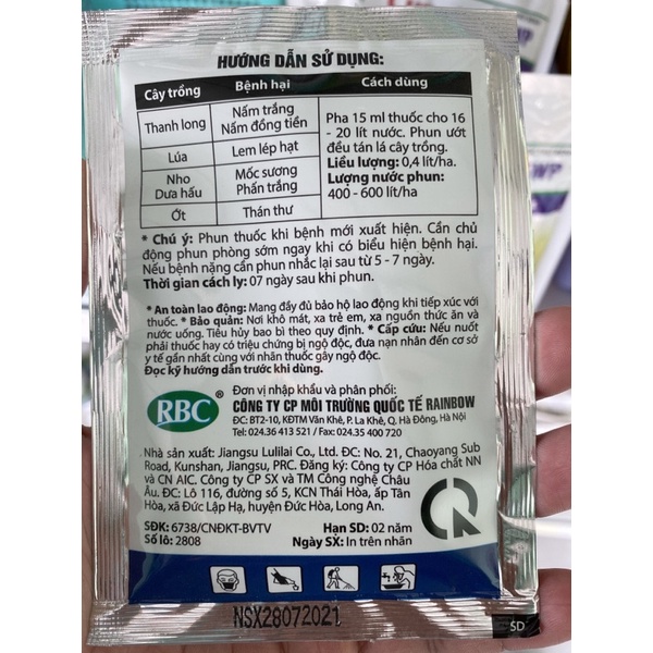Thuốc trừ THÁN THƯ THANH LONG AZOSAIC 400SC
