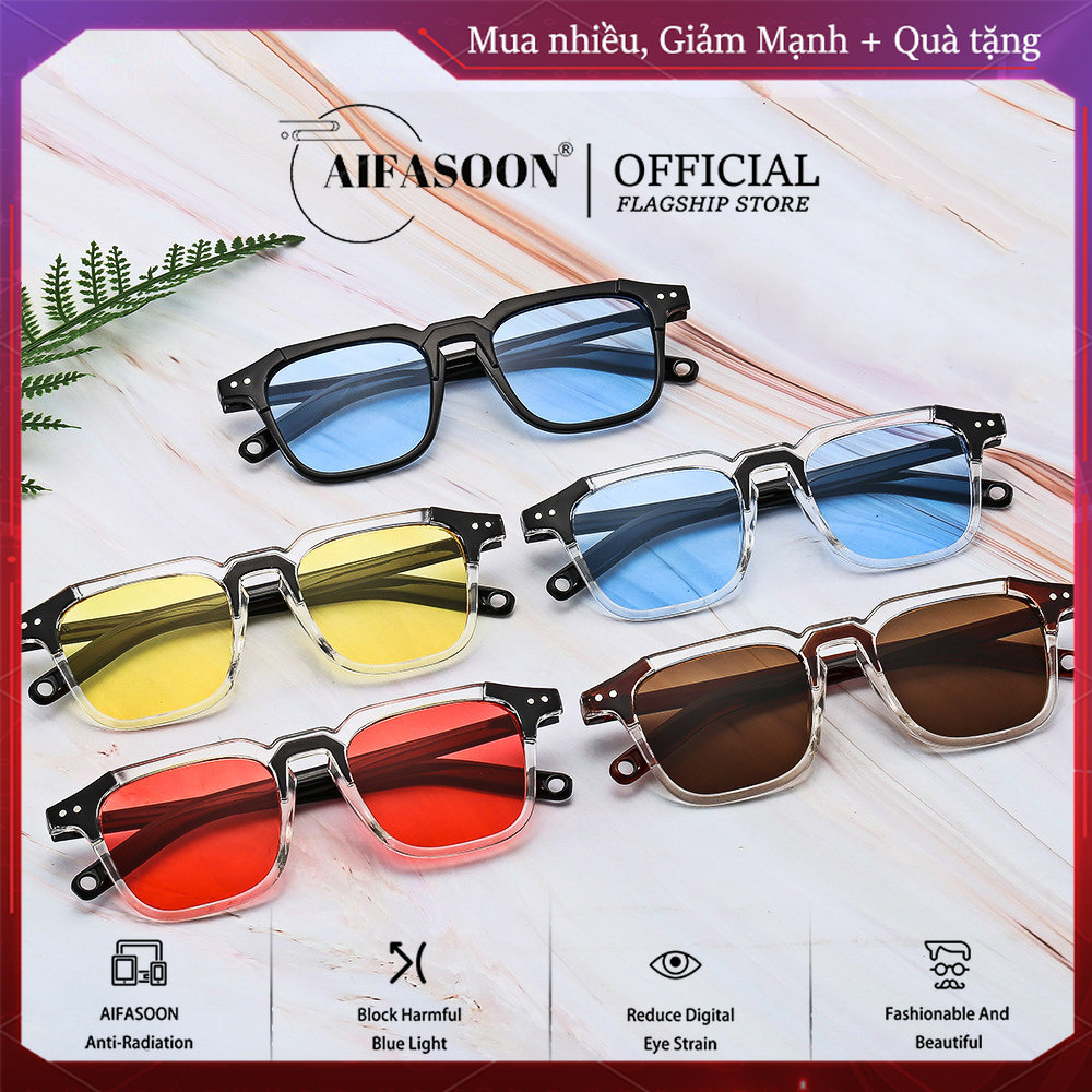 AIFASOON Kính Râm UV Ngoài Trời Cho Nam Và Nữ Kính Hip Hop Kính Râm Thấu
